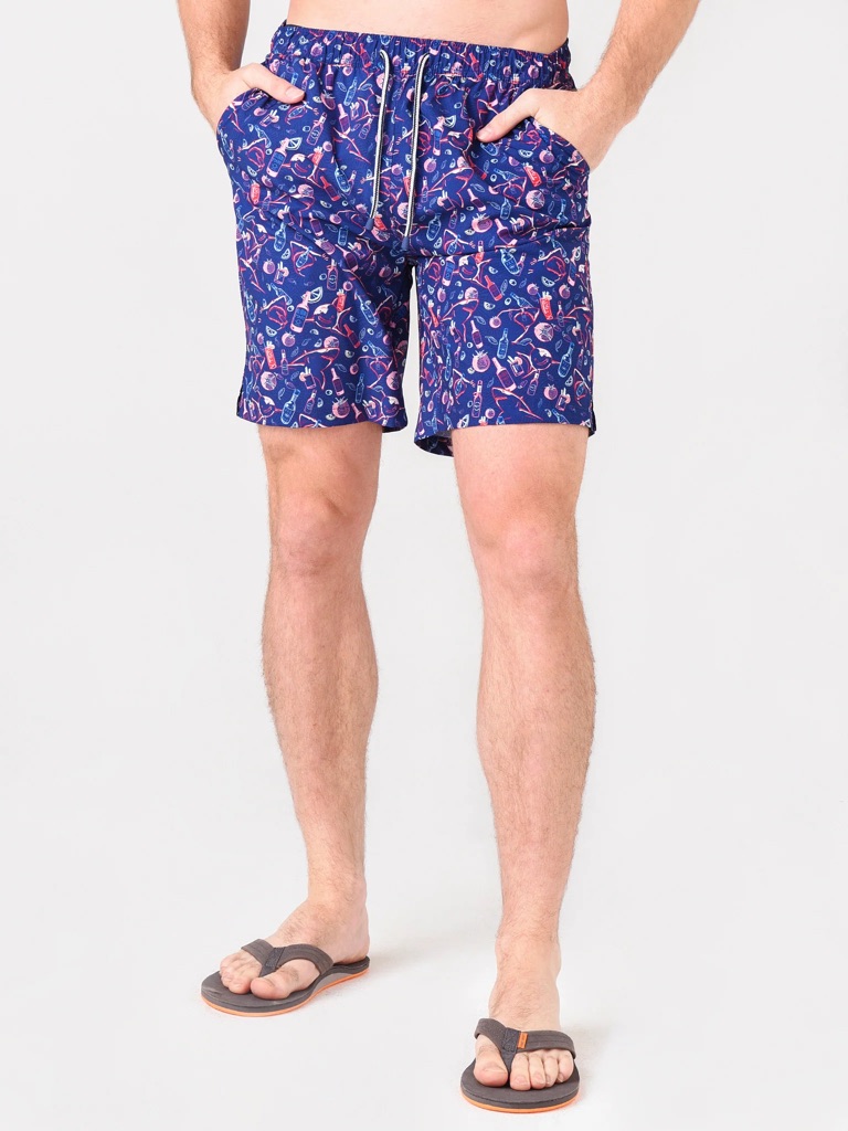 Peter Millar Seaside Swim Trunks Xxl Recipe For Disaster Print Men's